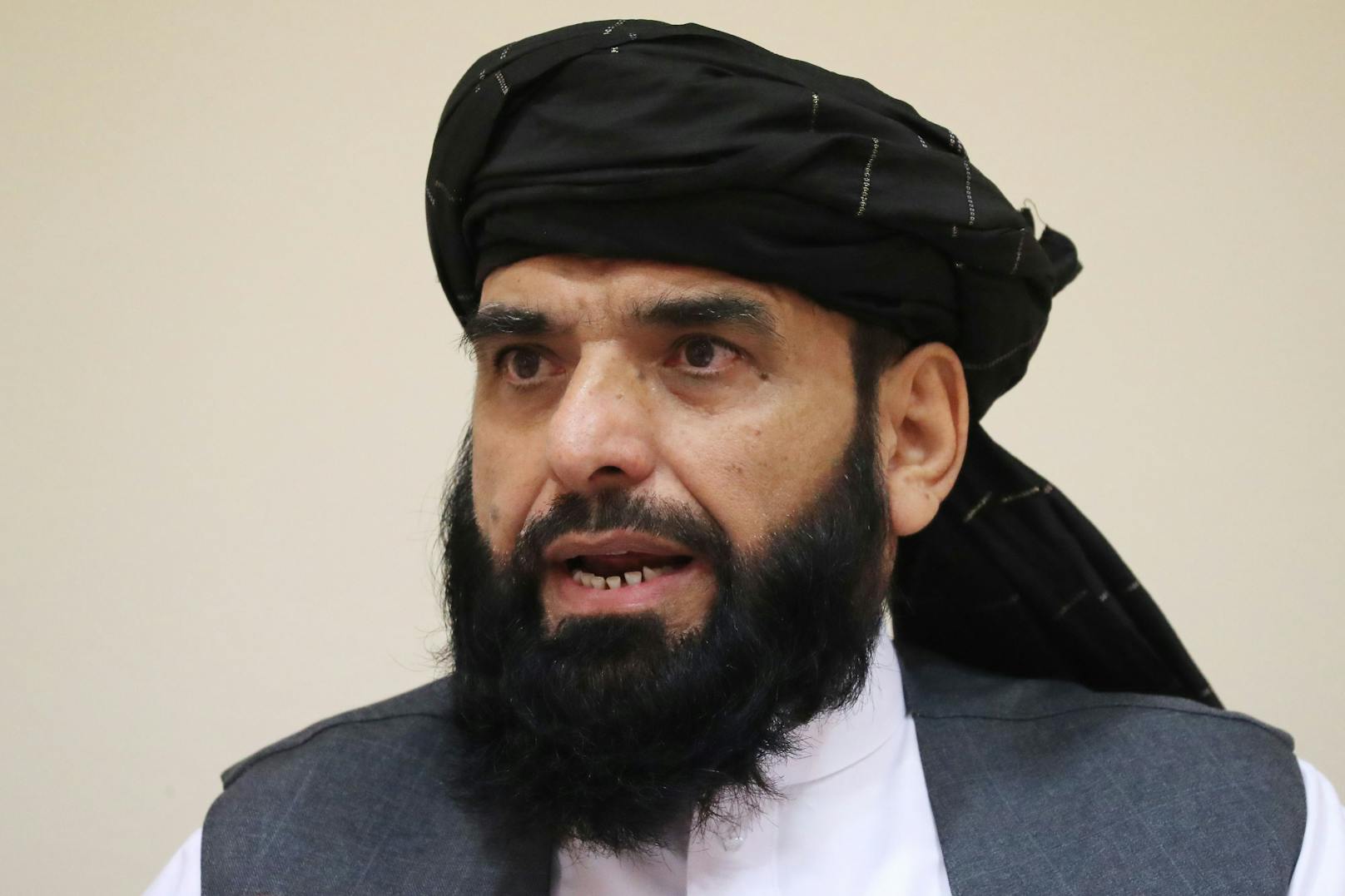 Taliban-Sprecher Suhail Shaheen drohte den USA am Montag in einem Fernsehinterview.