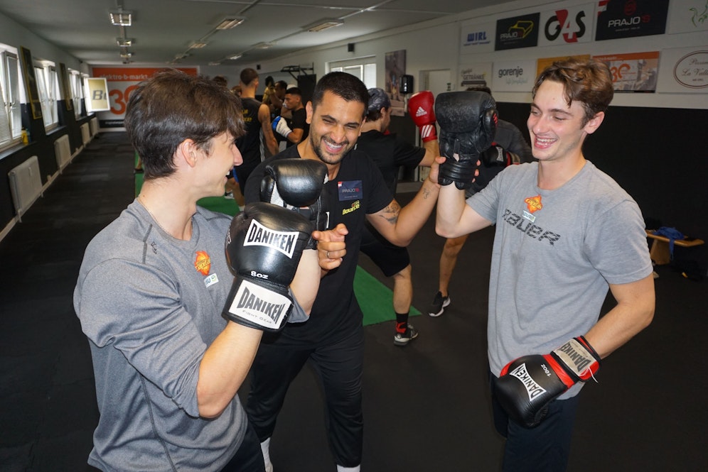 Die Capitals-Cracks beim Box-Training mit Marcos Nader