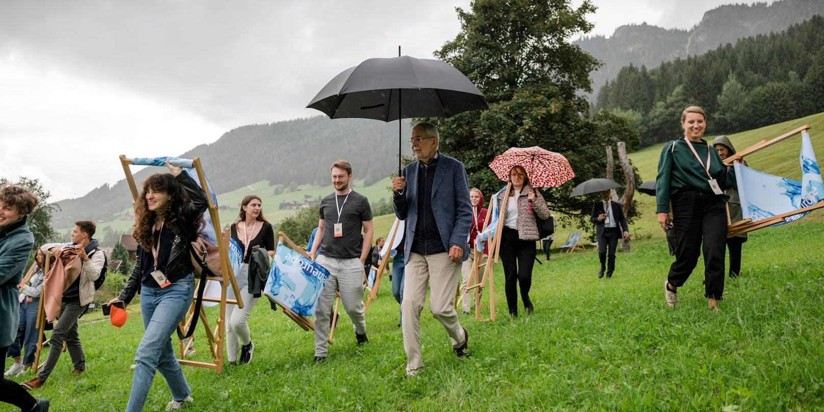 Bundespräsident Alexander Van der Bellen in der ersten Woche des Europäischen Forums Alpbach