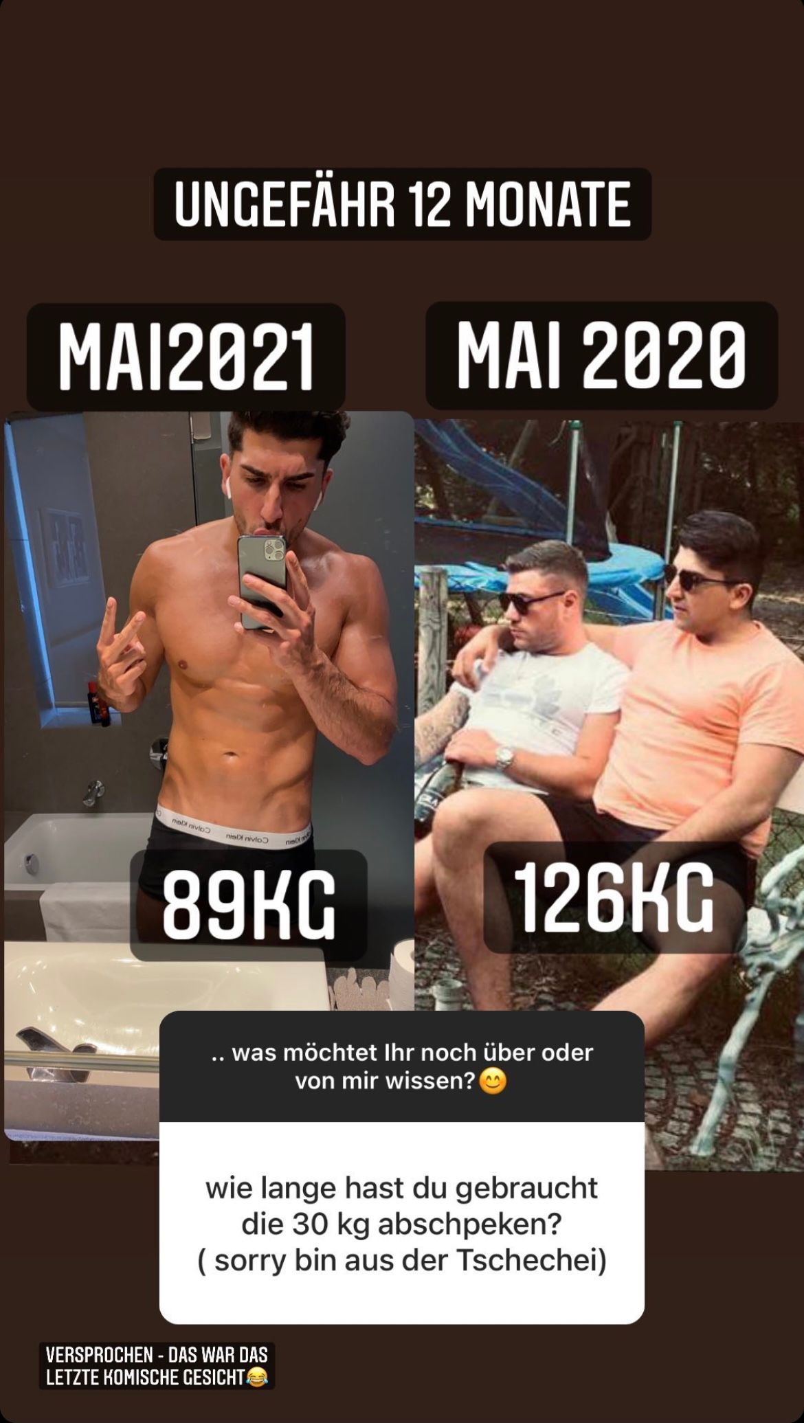 Links: Julian Dannemann 2021 und rechts: auch er, ein Jahr zuvor.