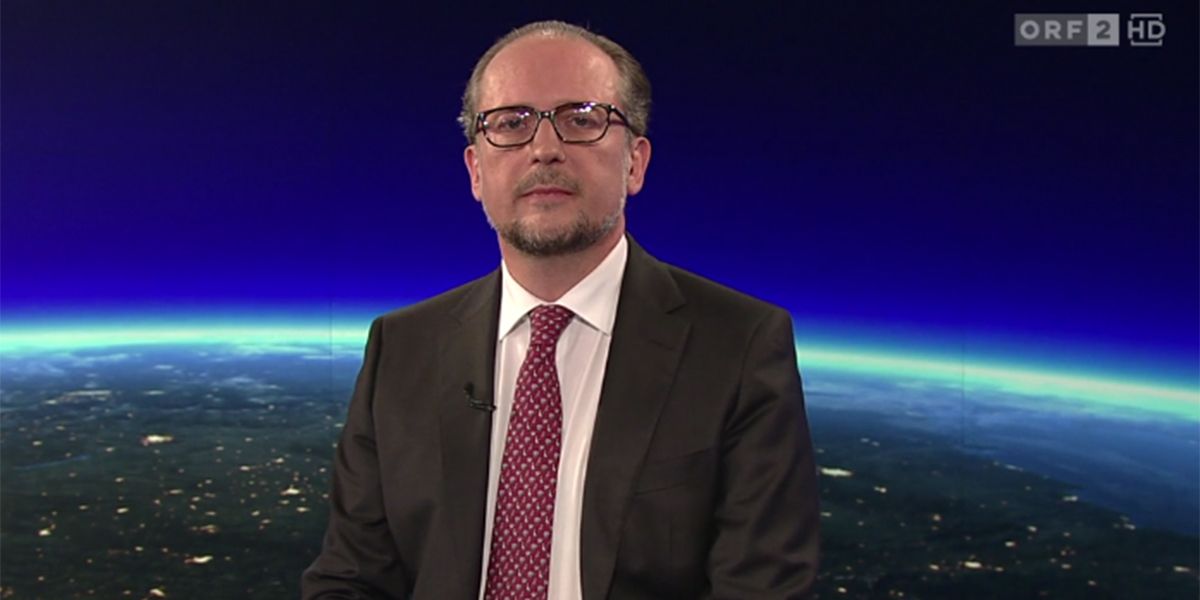 Außenminister Alexander Schallenberg in der ORF-"ZiB 2".