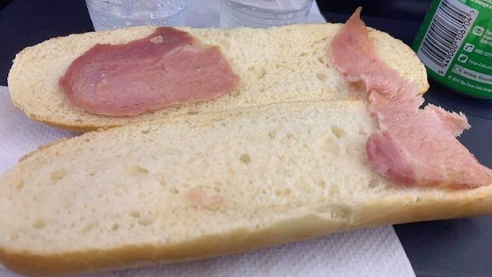 Das "traurigste Sandwich der Welt", kommentierte ein Twitter-User