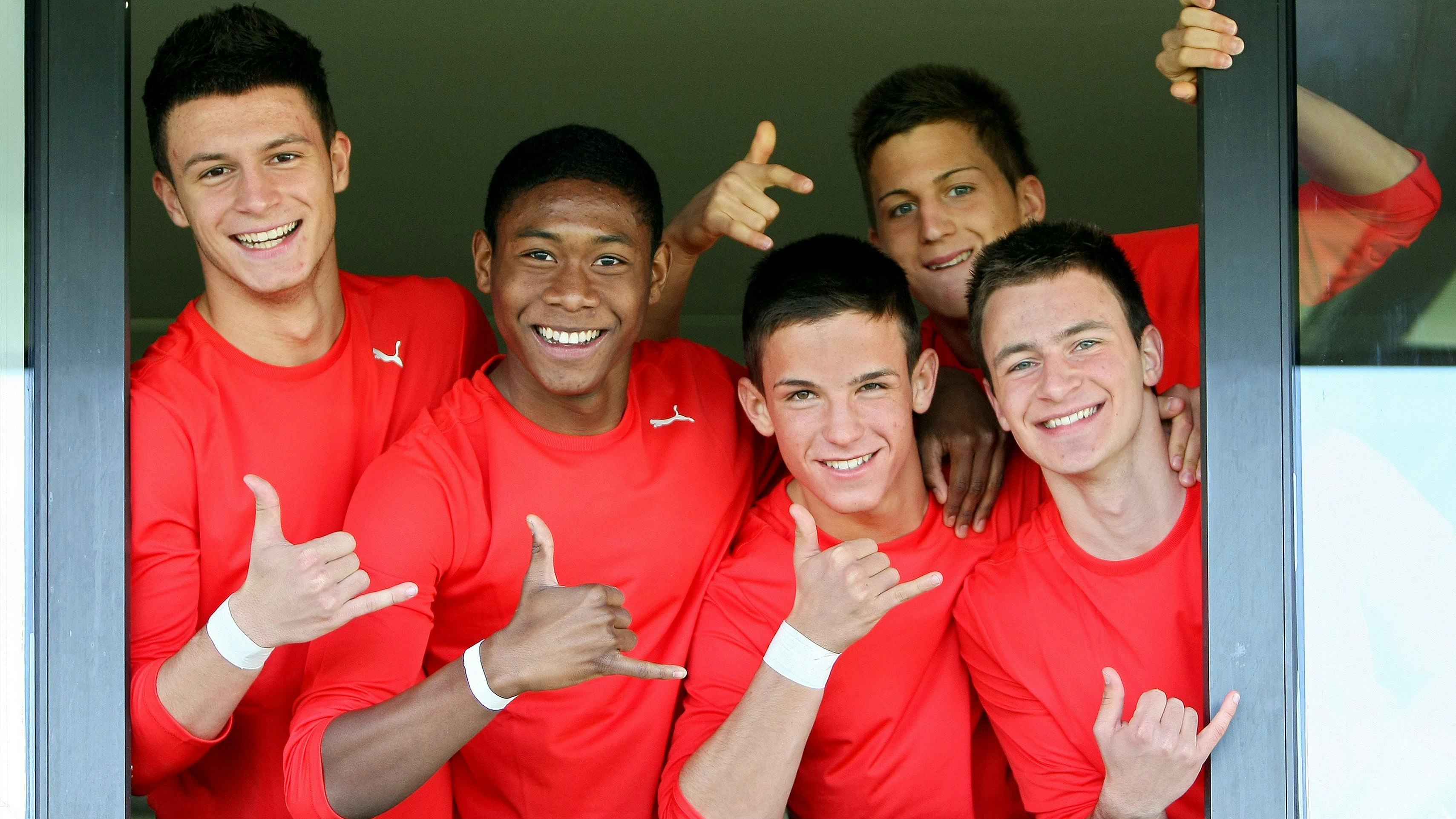 Djuricin (l.) 2009 bei der ÖFB-U17 mit Alaba, Luxbacher, Kainz und Knasmüllner 