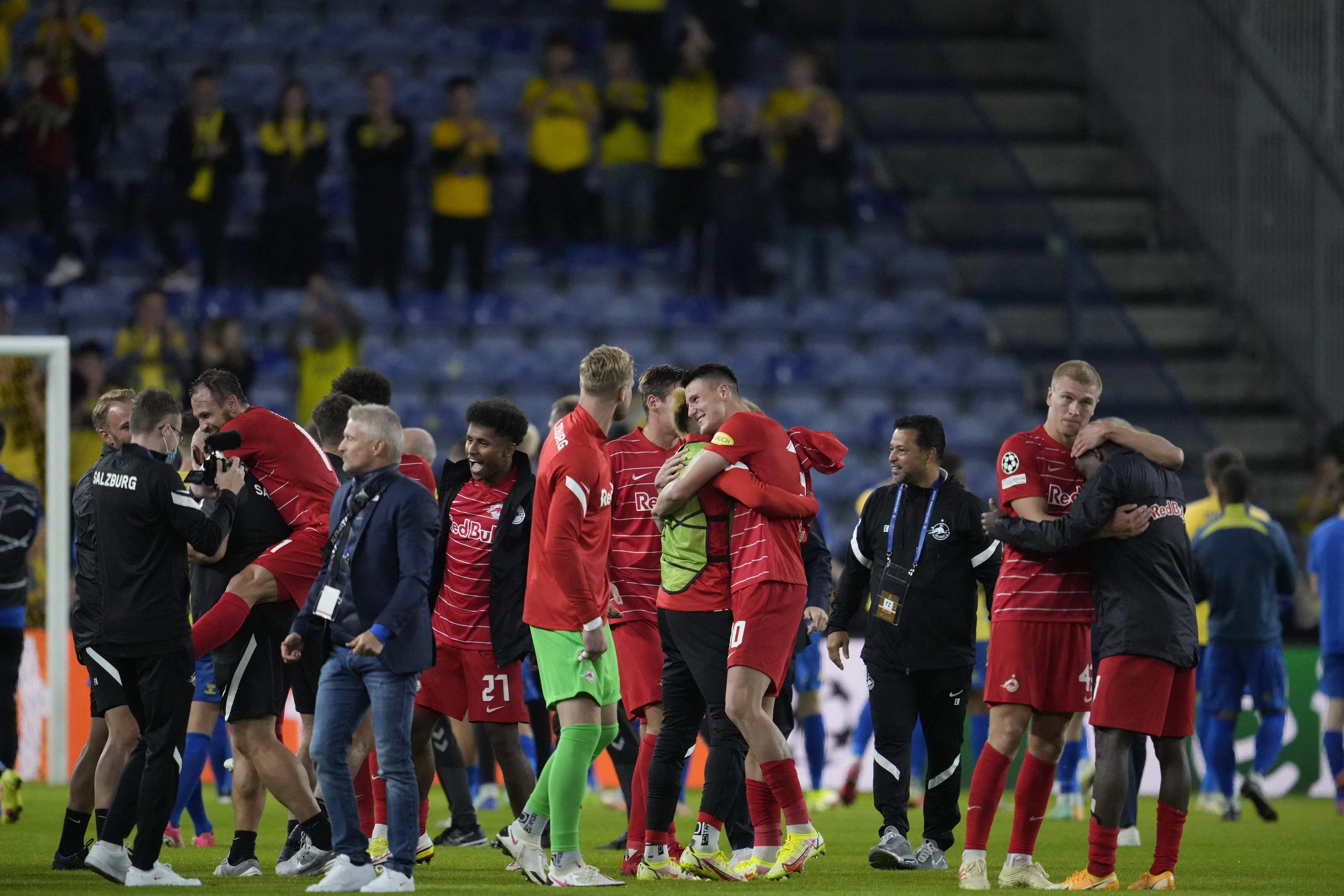 Salzburg feiert den Champions-League-Einzug. 
