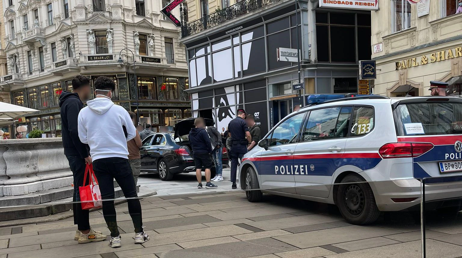 Polizei-Kontrolle am Wiener Graben