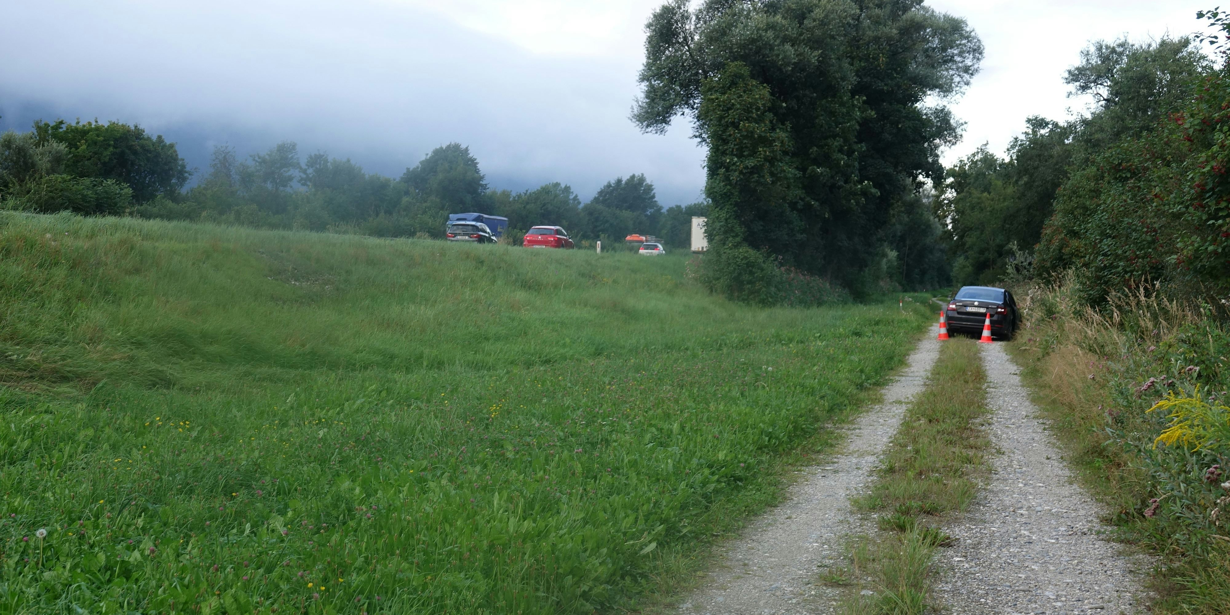 Hier kam sein Fahrzeug zum Stillstand.