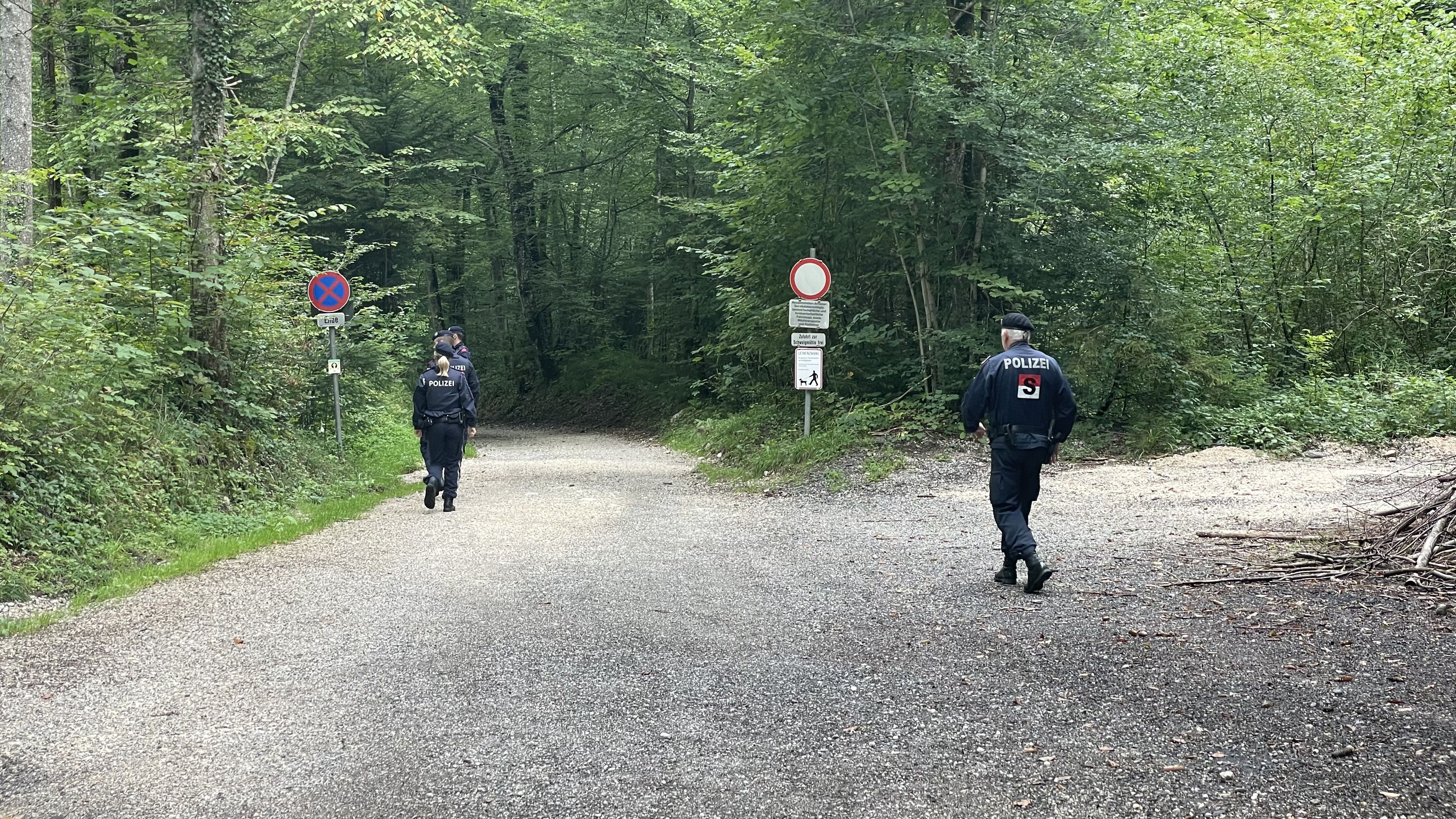 Suchaktion der Polizei rund um den Untersberg nahe Salzburg.