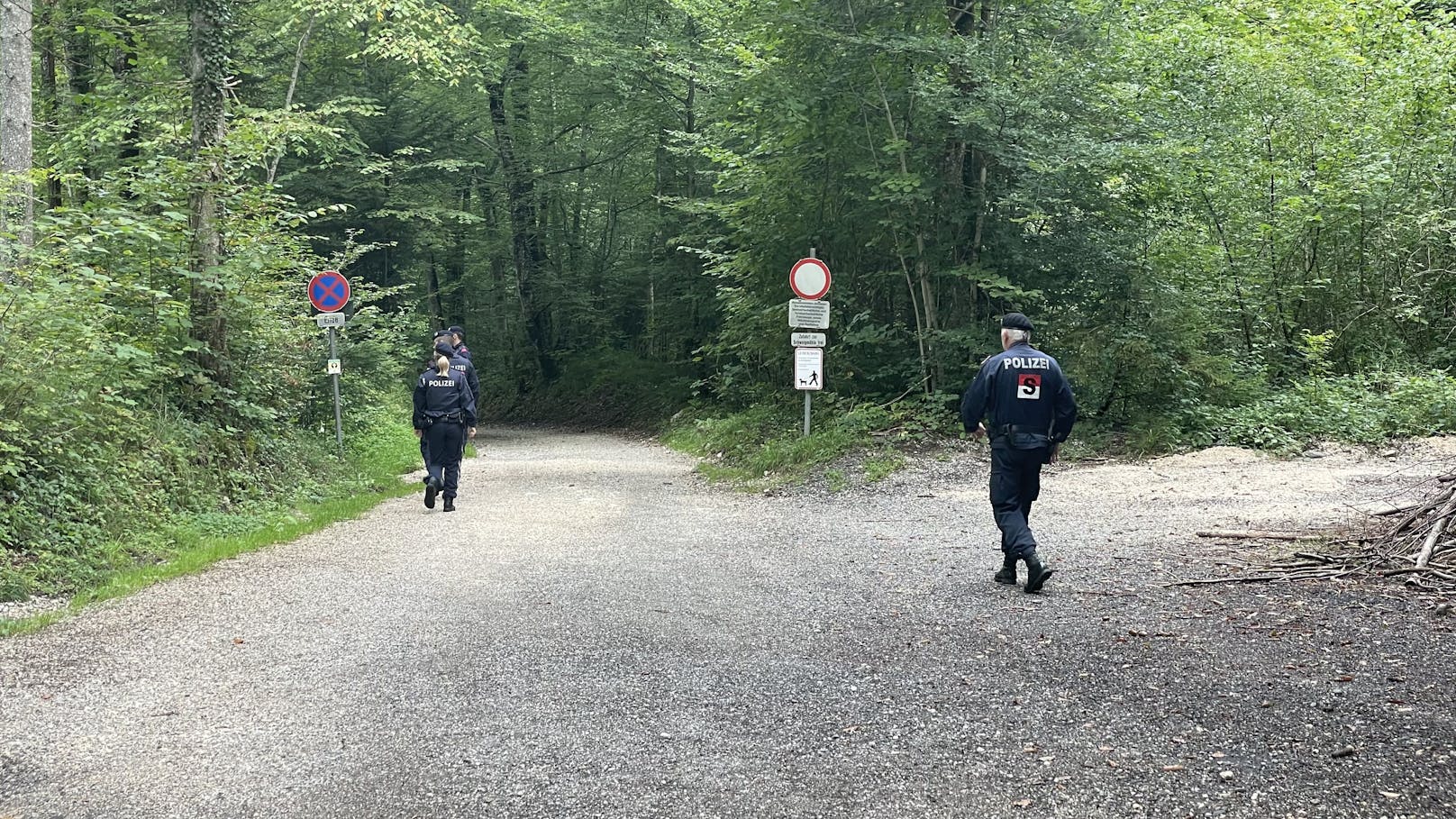 Suchaktion der Polizei rund um den Untersberg nahe Salzburg.
