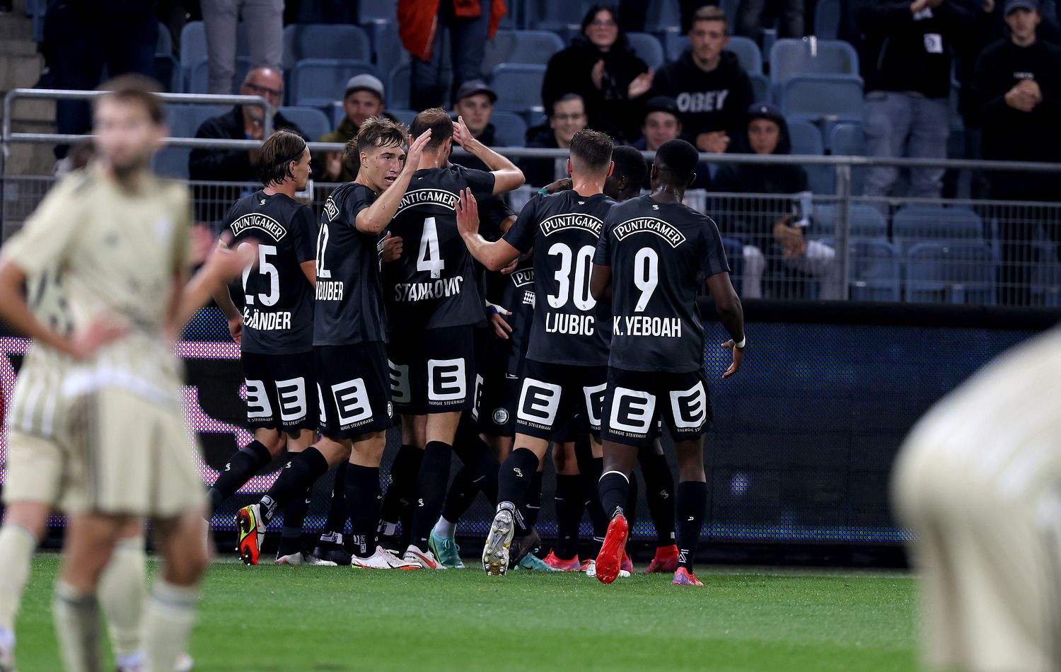 Sturm feiert den Aufstieg. 