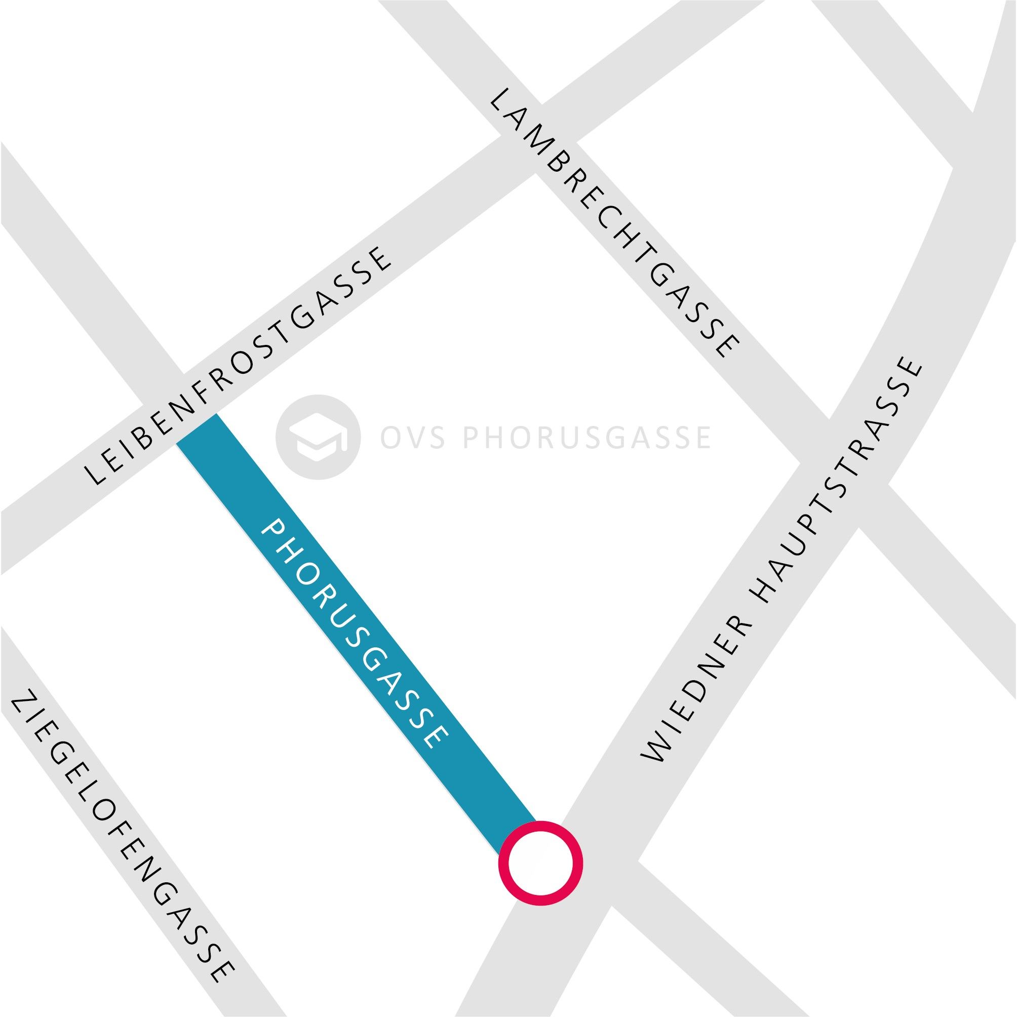 In diesem Bereich wird die Phorusgasse (Wieden) ab Mitte September zu einer Schulstraße.