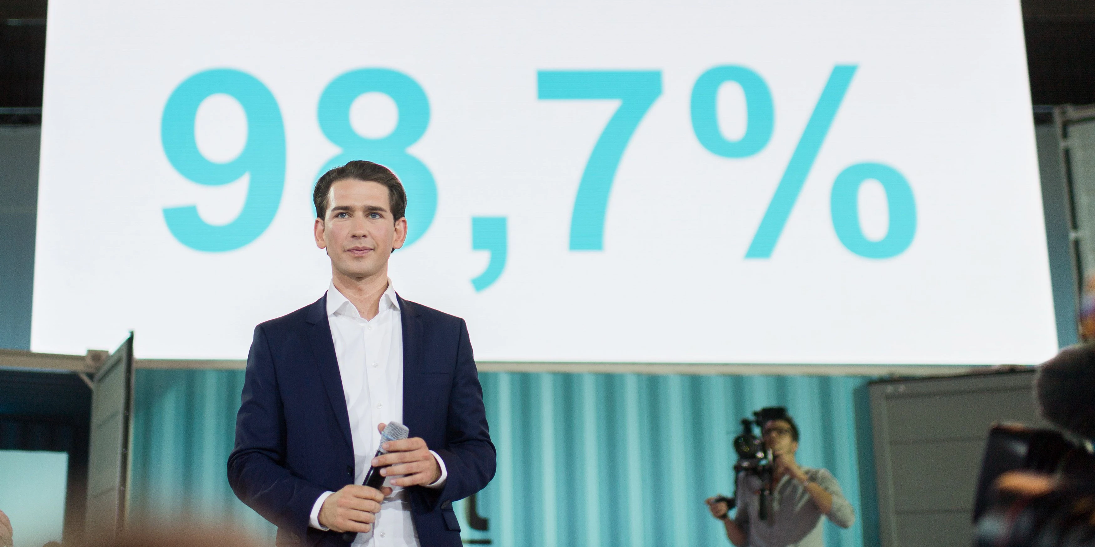 98,7 Prozent waren beim letzten Bundesparteitag 2017 für Sebastian Kurz.