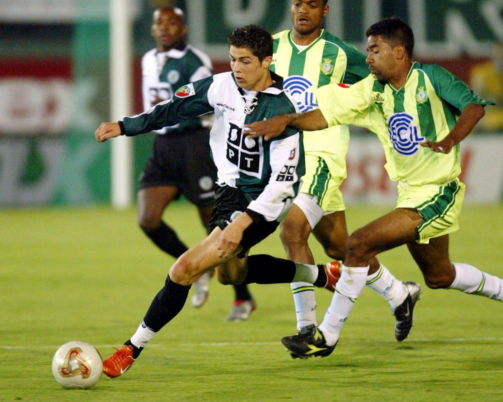 Der Stern von Cristiano Ronaldo ging in der Jugend von Sporting Lissabon auf, bis 2003 kickte er in Grün-Weiß.