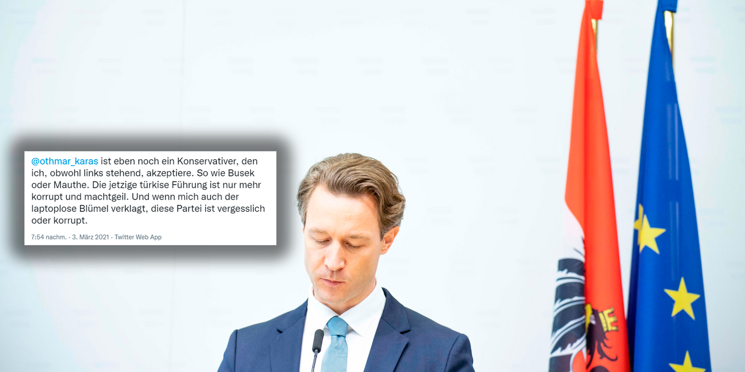 Dieser Tweet stieß Finanzminister Gernot Blümel sauer auf.