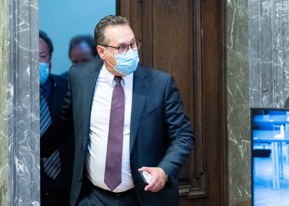 Strache am Freitag bei der Urteilsverkündung.&nbsp;