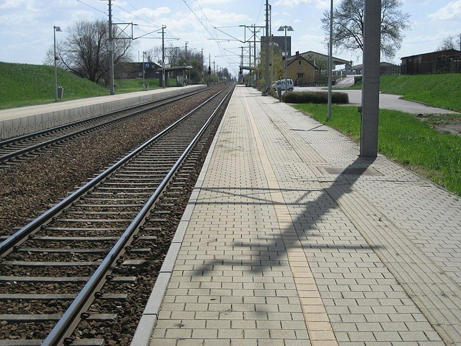 Der Bahnhof in Bernhardsthal.