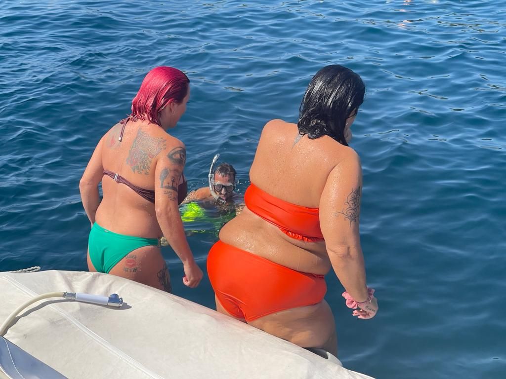 Und los! "Momo" und "Kugelfisch" vorm Absprung