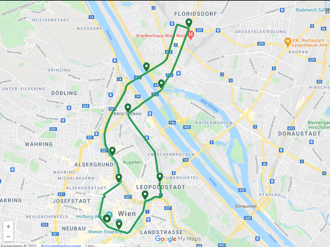 Das ist die geplante Route der Friday-Night-Skating-Tour auf die A22.