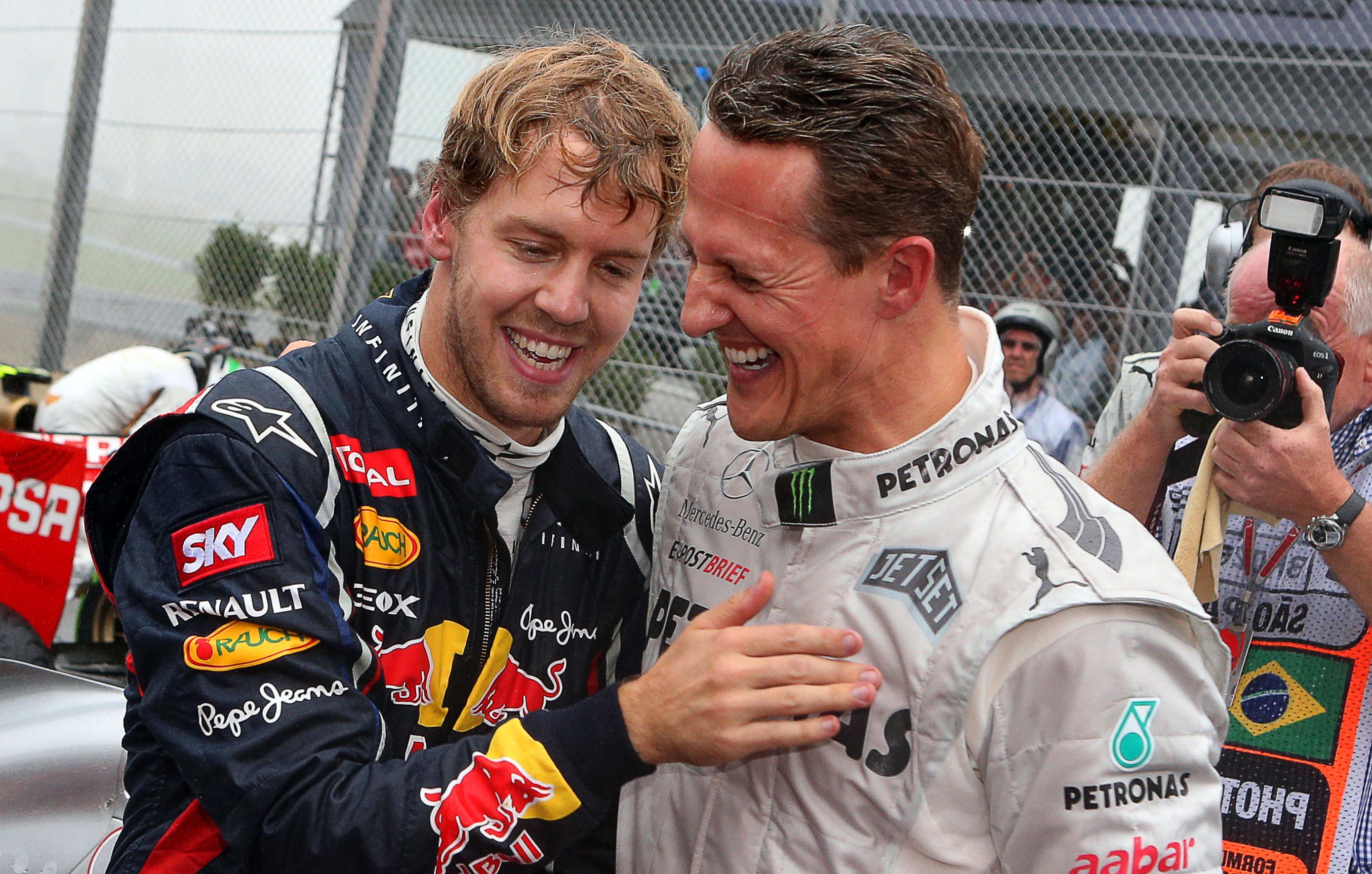 Sebastian Vettel und Michael Schumacher