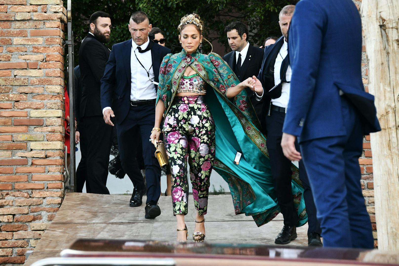 Ein Superstar in Venedig: Jennifer Lopez reiste nur für die Show des italienischen Modehauses an.
