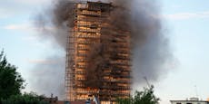 20-stöckiges Wohnhaus in Flammen, 70 Familien evakuiert