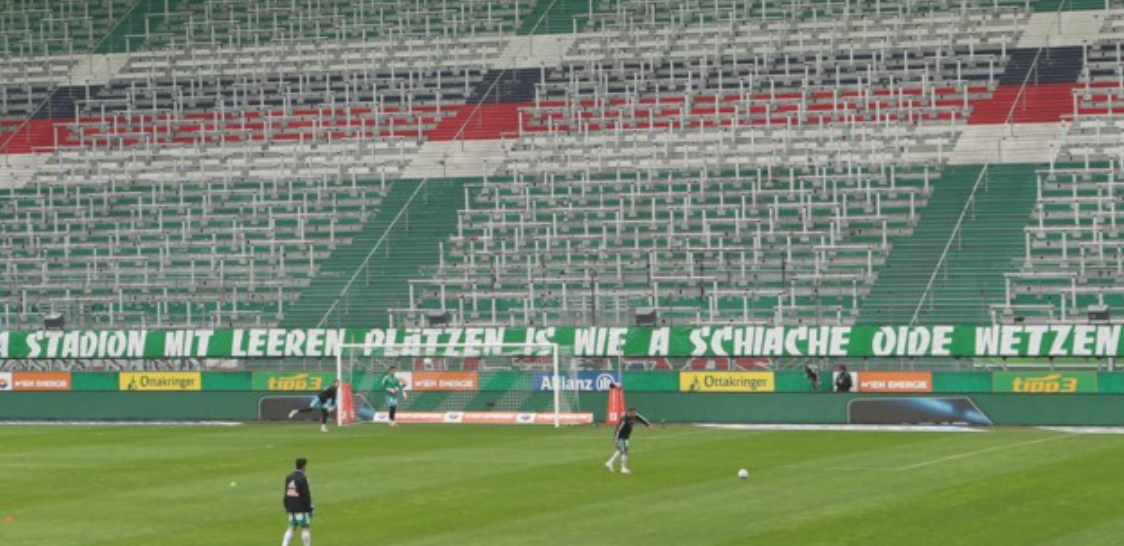 Dieses Spruchband von Rapid-Ultras sorgte 2020 für einen Aufschrei.