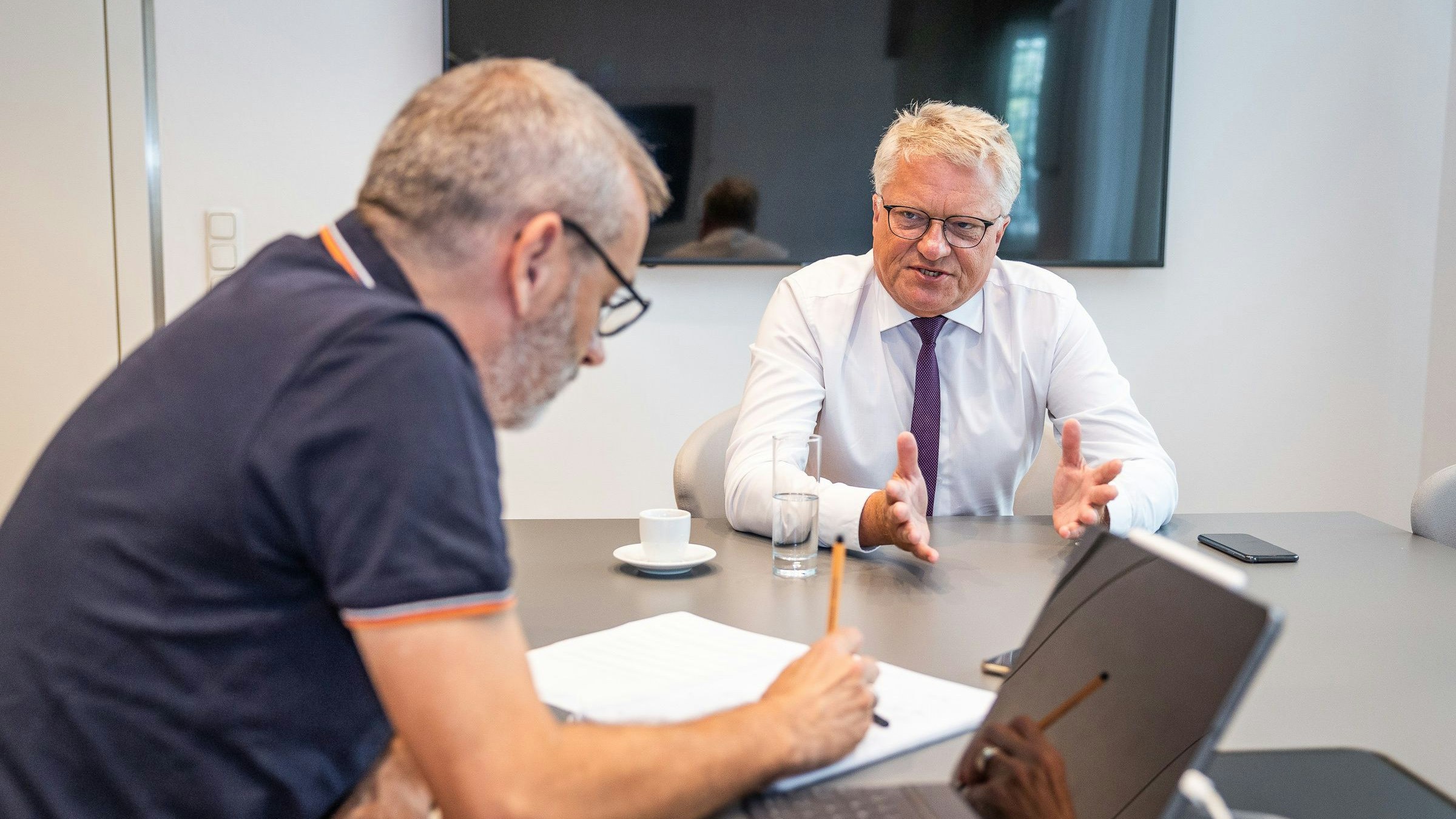 Der Linzer Bürgermeister Klaus Luger im Gespräch mit "Heute".