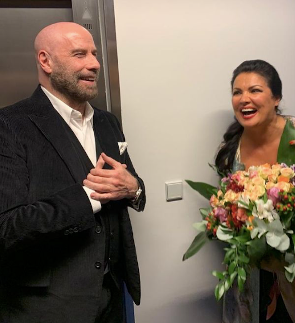 John Travolta besuchte Anna Netrebko 