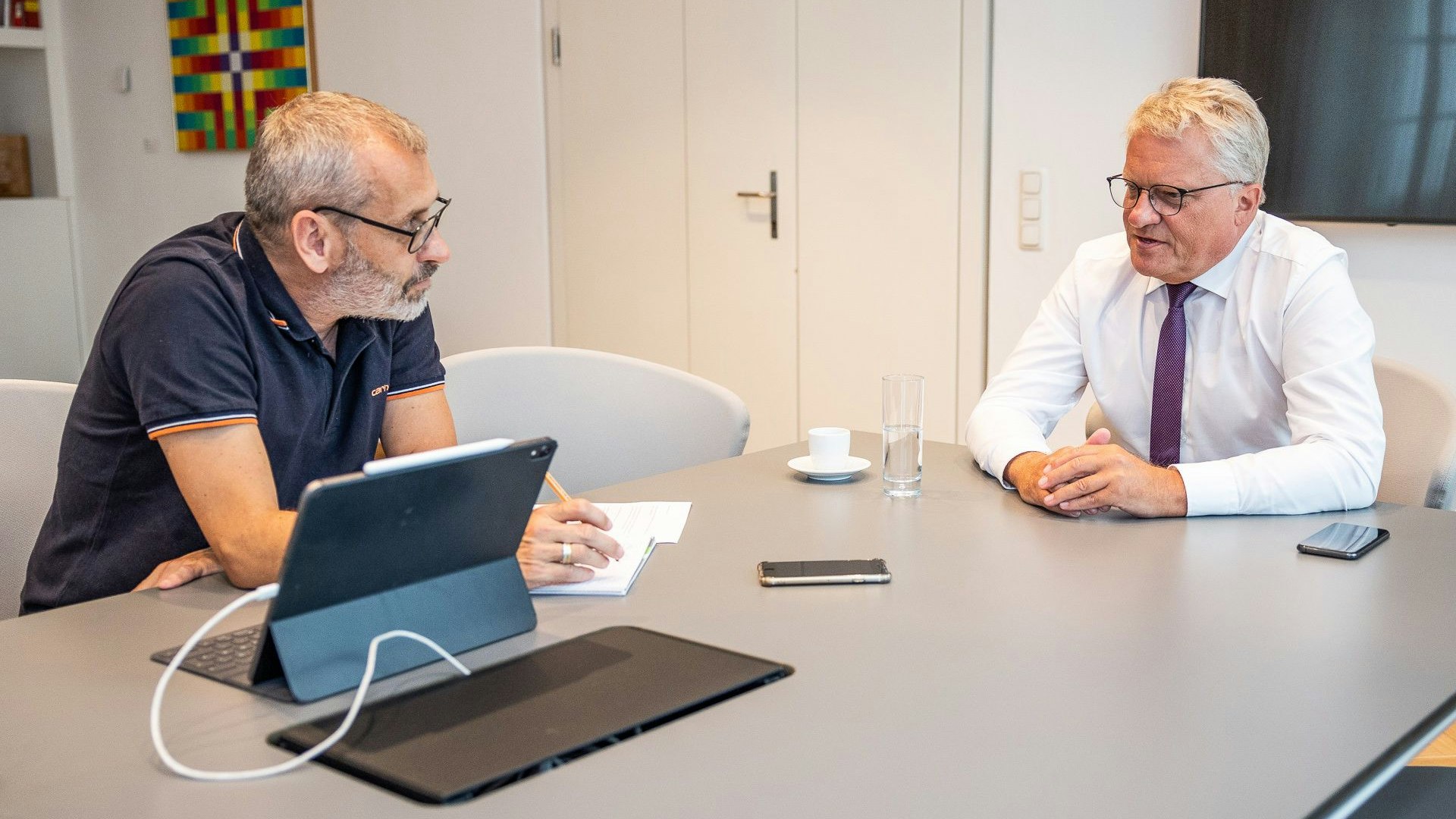 Der Linzer Bürgermeister beim Interview mit "Heute".
