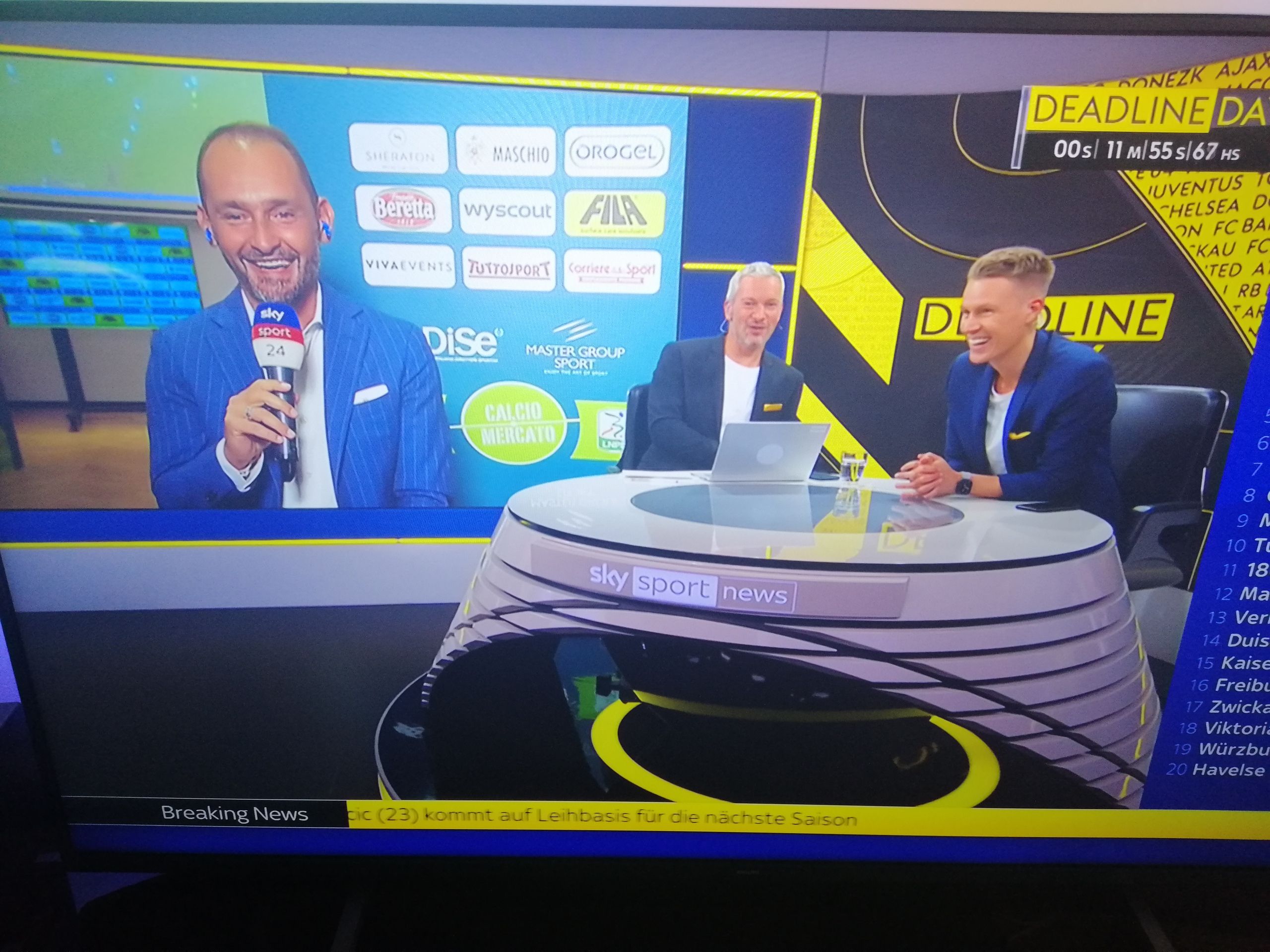 Feueralarm bei Sky