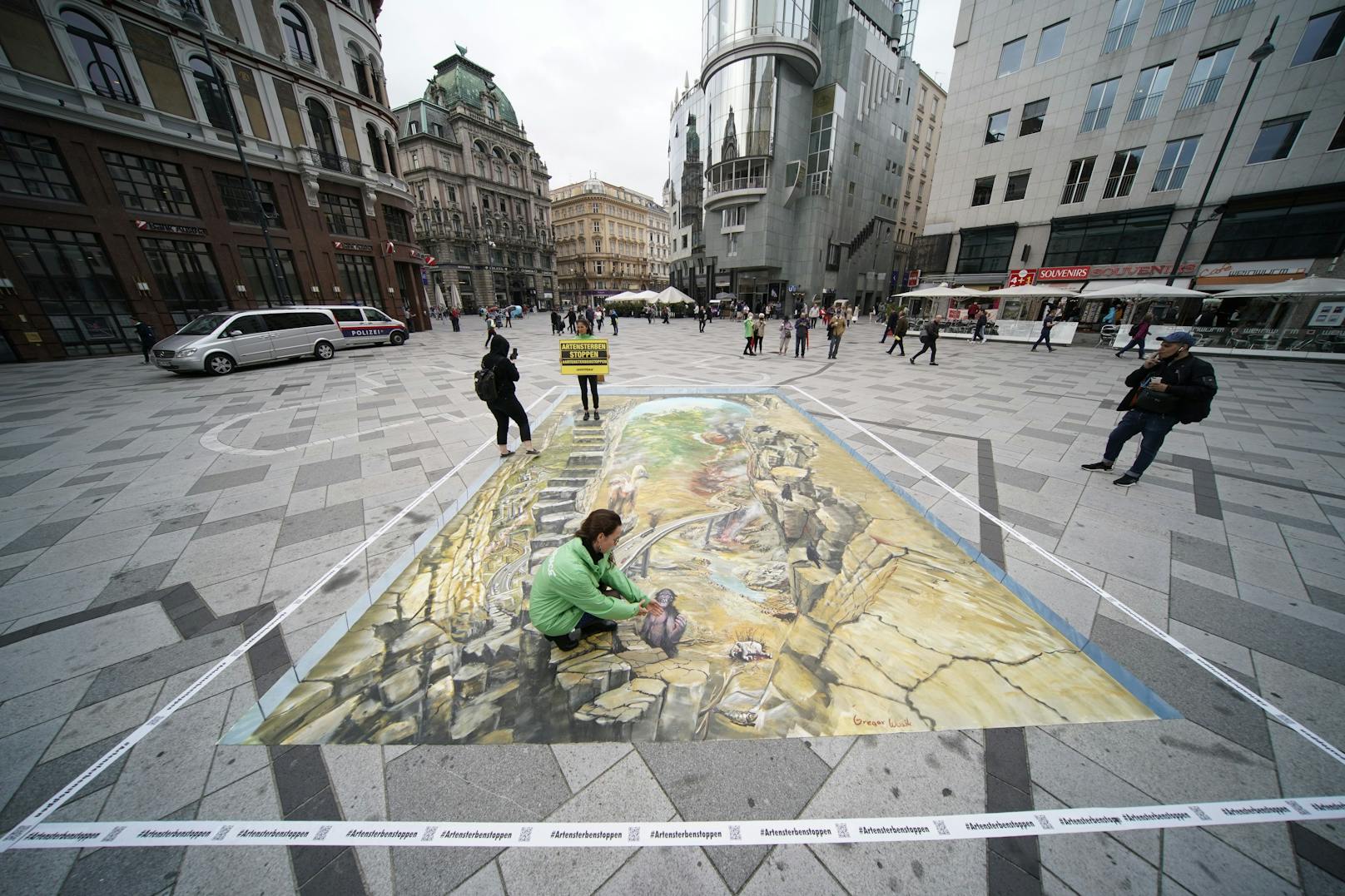 Über 40 Quadratmeter erstreckt sich das Gemälde am Stephansplatz