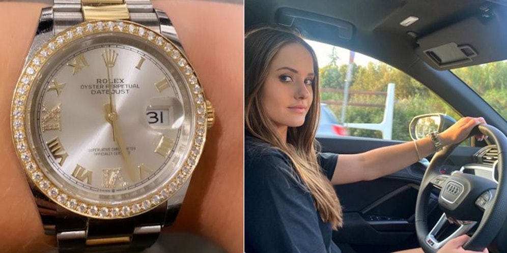 Davina Geiss präsentiert den Followern ihren Luxus-Audi und ihre Rolex-Uhr.