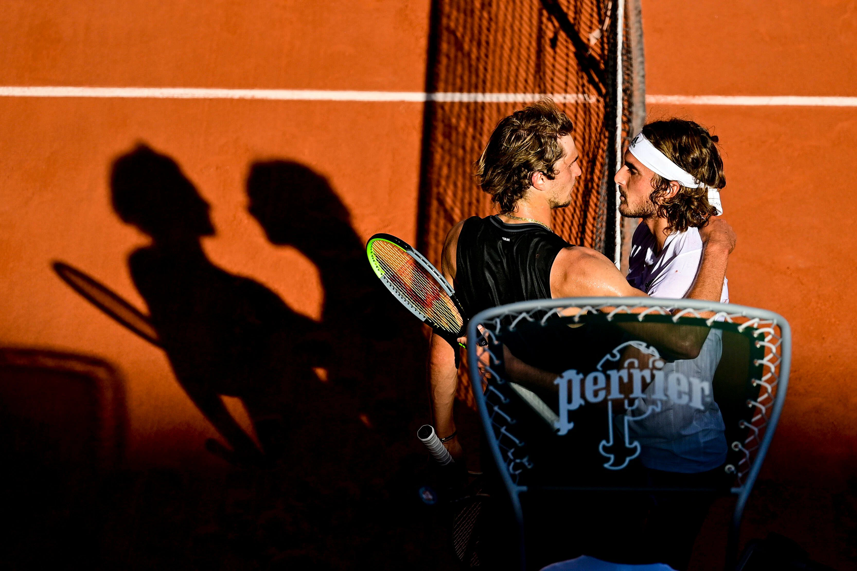 Alexander Zverev und Stefanos Tsitsipas.