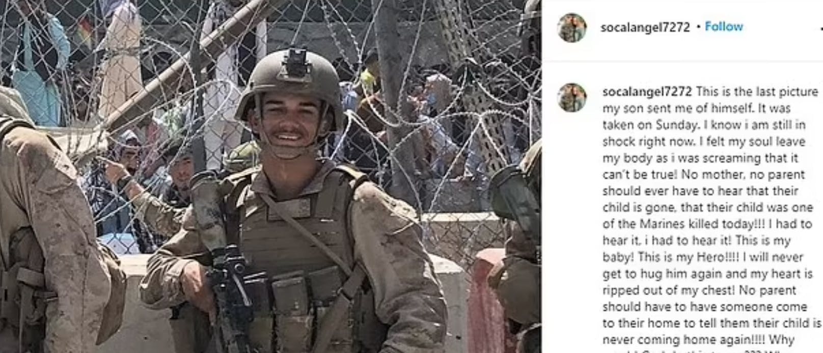 Kareem Nikoui, ein 20-jähriger Marine starb beim Anschlag der Extrimisten-Miliz Islamischer Staat (IS) in Afghanistan. 