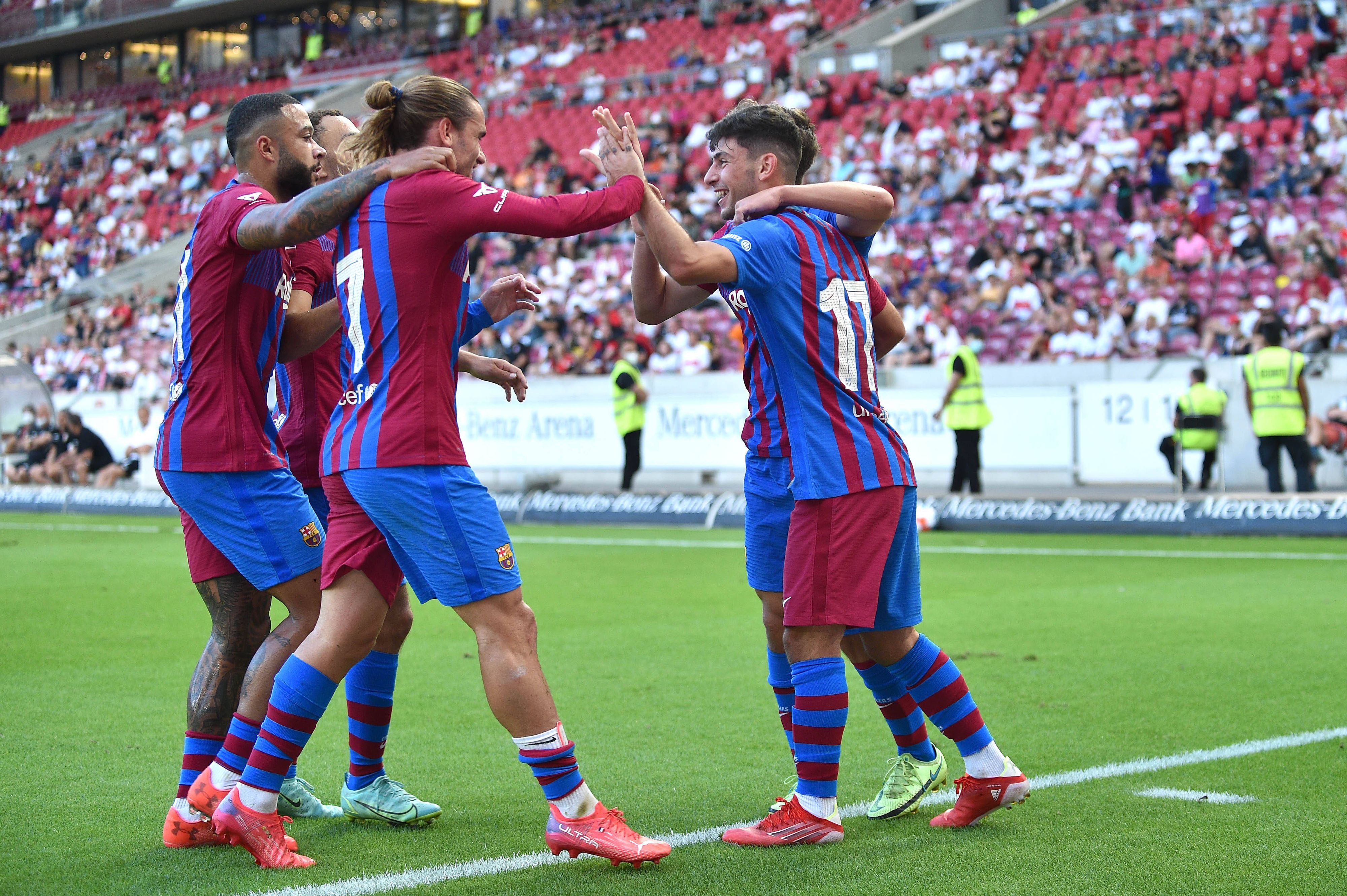 Hier jubelte Antoine Griezmann noch mit Yusuf Demir im Barca-Dress.