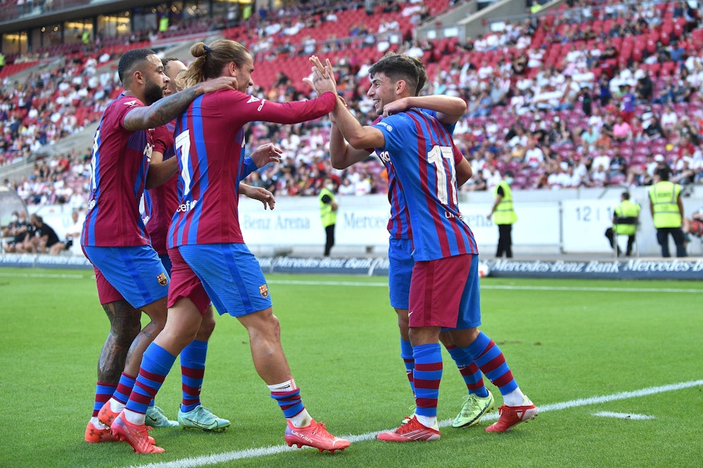 Hier jubelte Antoine Griezmann noch mit Yusuf Demir im Barca-Dress.