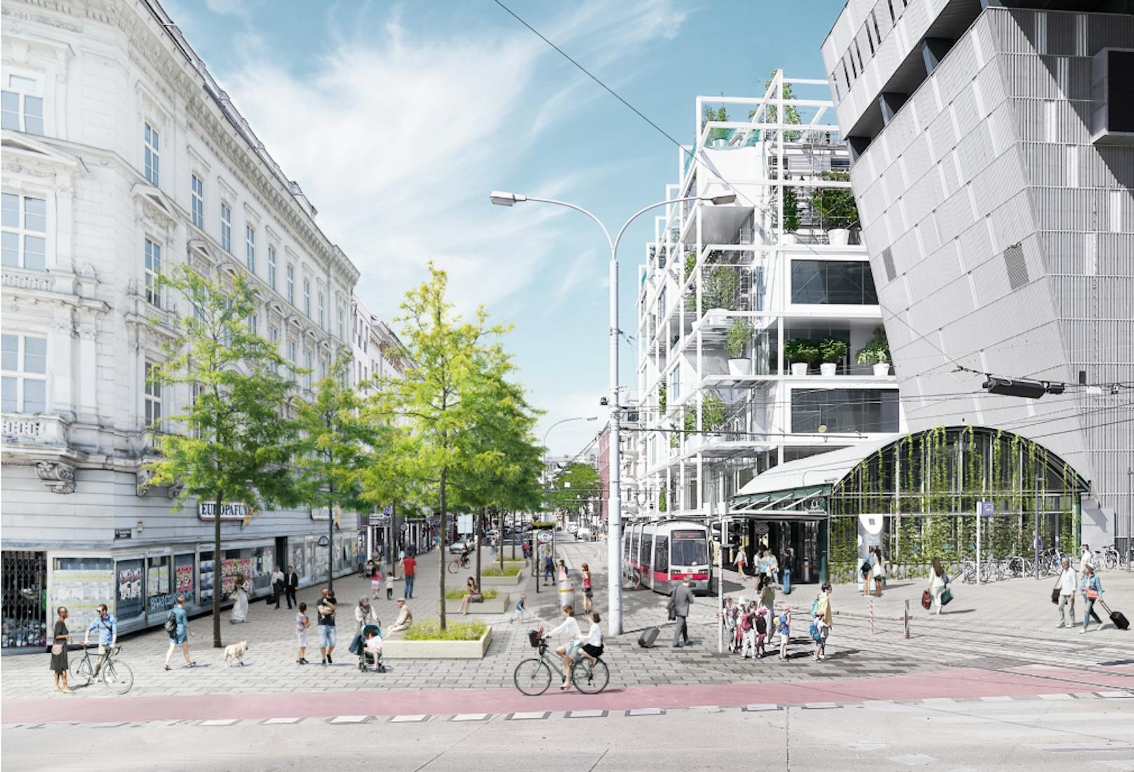 So sieht die Vision der Wiener Grünen für das Gebiet um den neuen City-Ikea am Westbahnhof aus.