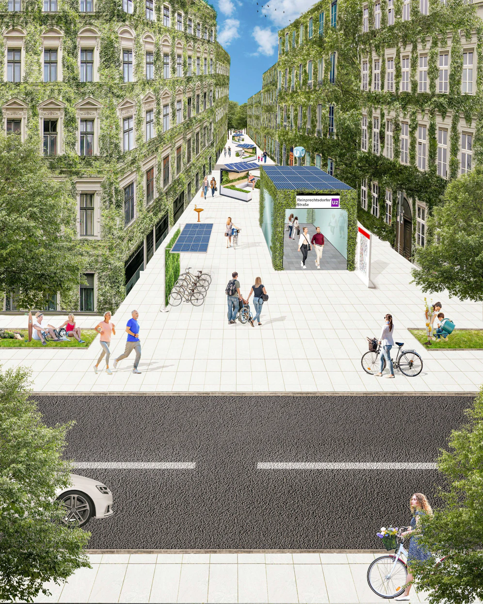 So wünschen sich Anrainer laut der ÖVP Wien das Aussehen der U2-Station Reinprechtsdorfer Straße (Margareten).