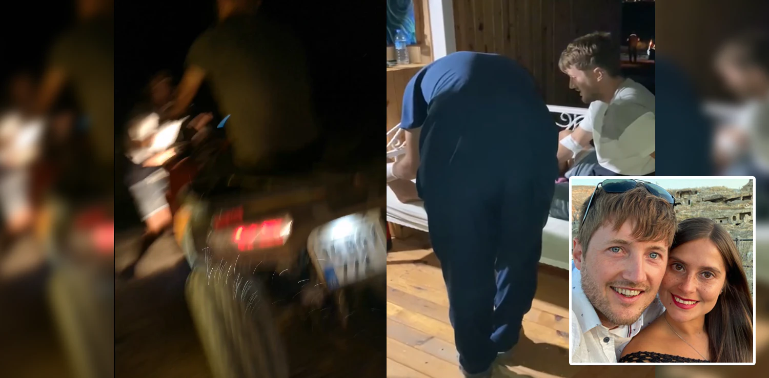 Der 33-jährige Stefan konnte sich mit einem Sprung auf die Seite retten.