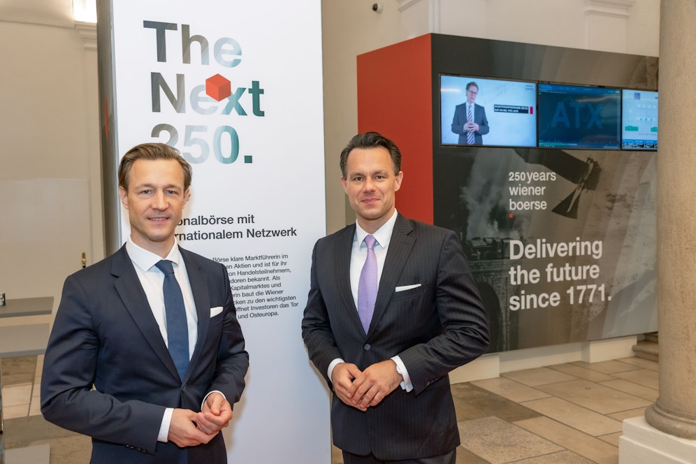 Finanzminister Blümel zu Besuch in der Wiener Börse