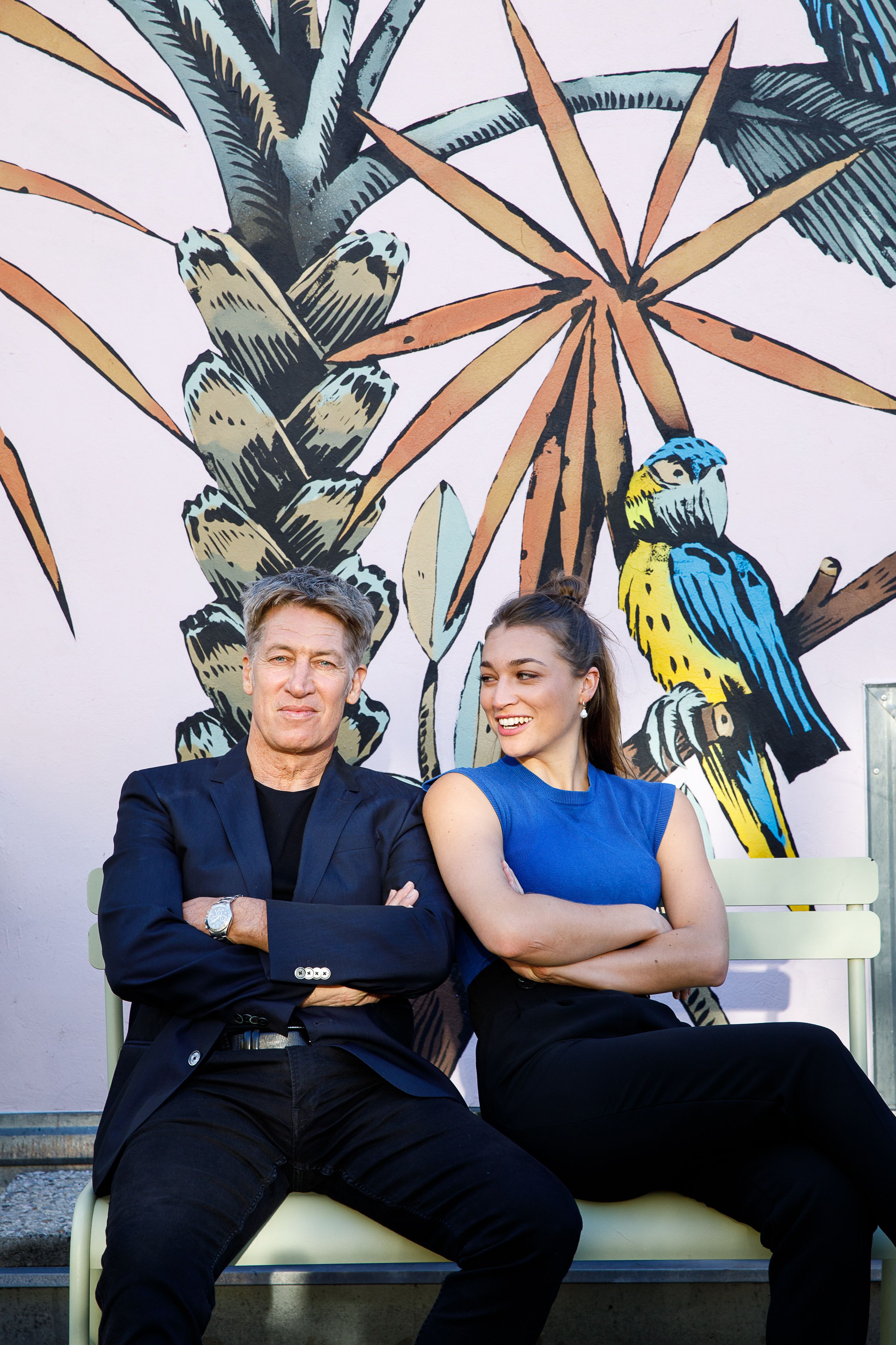 Tobias Moretti posiert hier mit seiner Tochter Antonia.