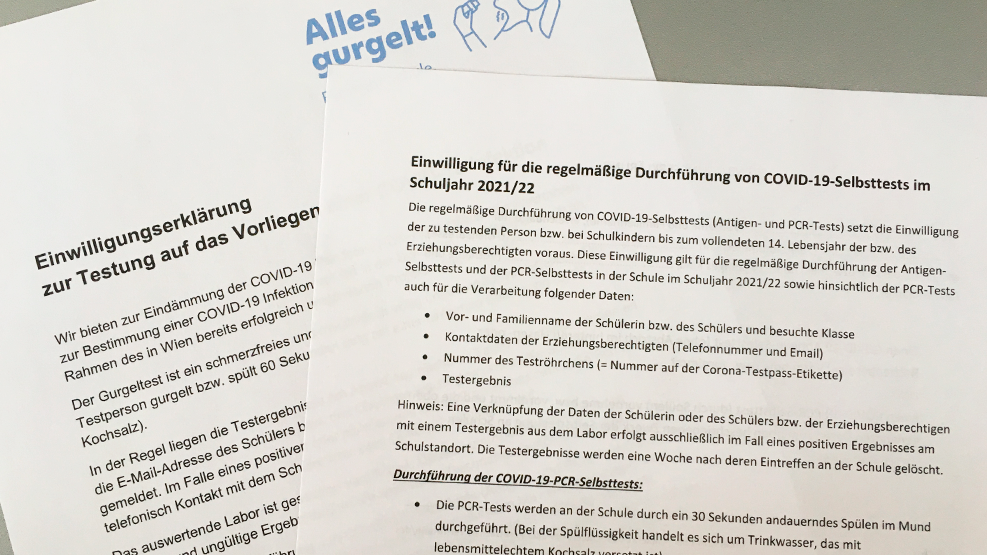 Damit sich Schüler unter 14 Jahren in der Schule testen dürfen, brauchen sie die Einverständniserklärung ihrer Eltern.