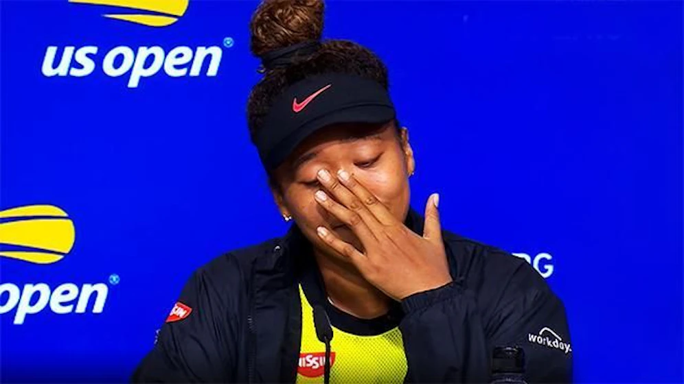 Naomi Osaka unter Tränen. 