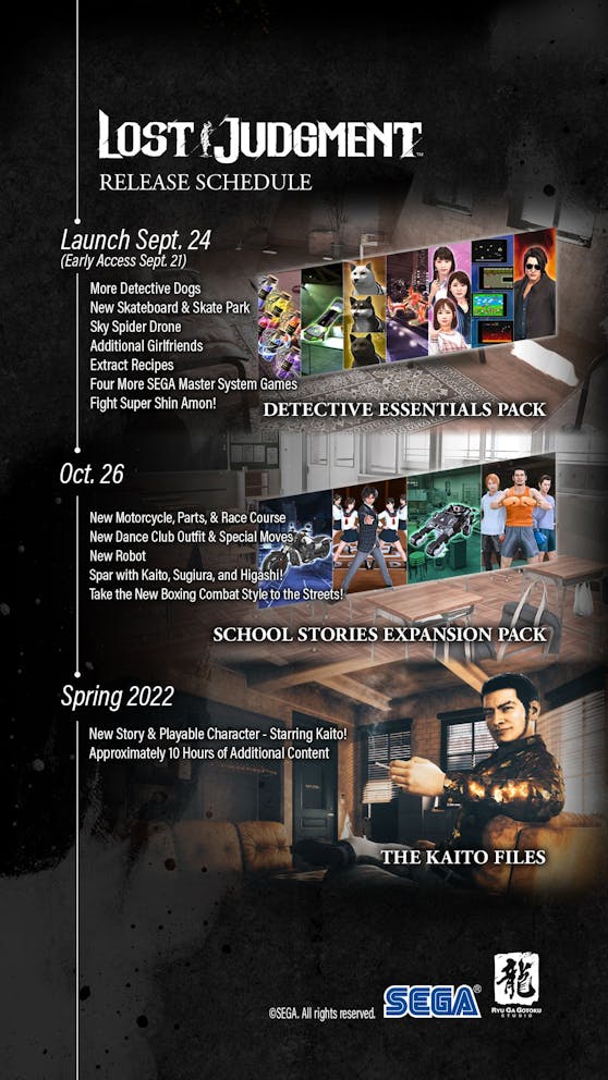 DLC-Roadmap von "Lost Judgment" veröffentlicht.