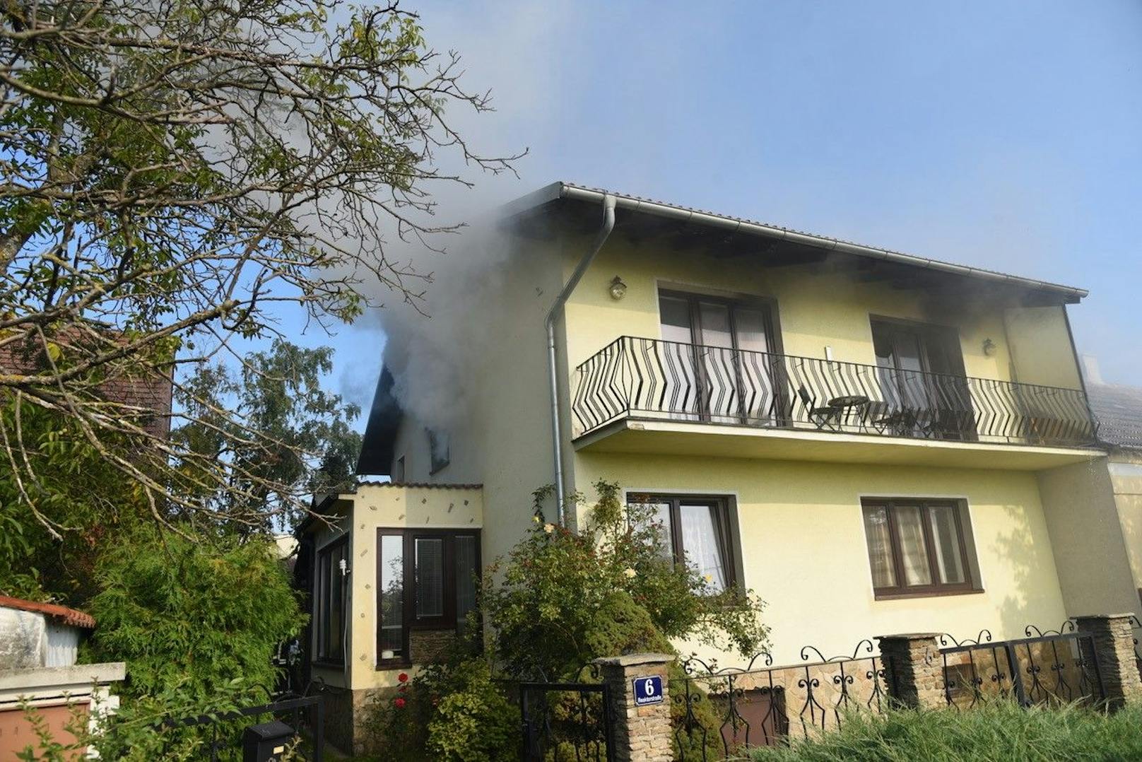Wohnhaus in Reisenberg stand in Flammen