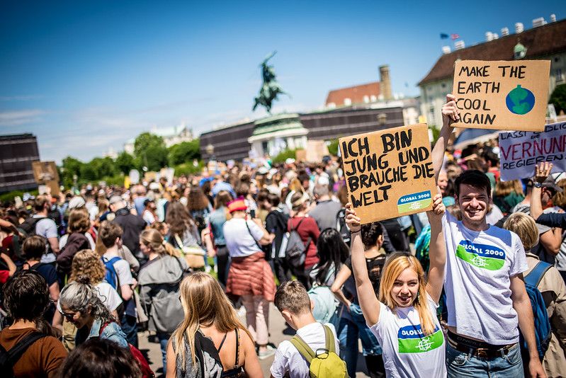 Klimademo am Wiener Heldenplatz