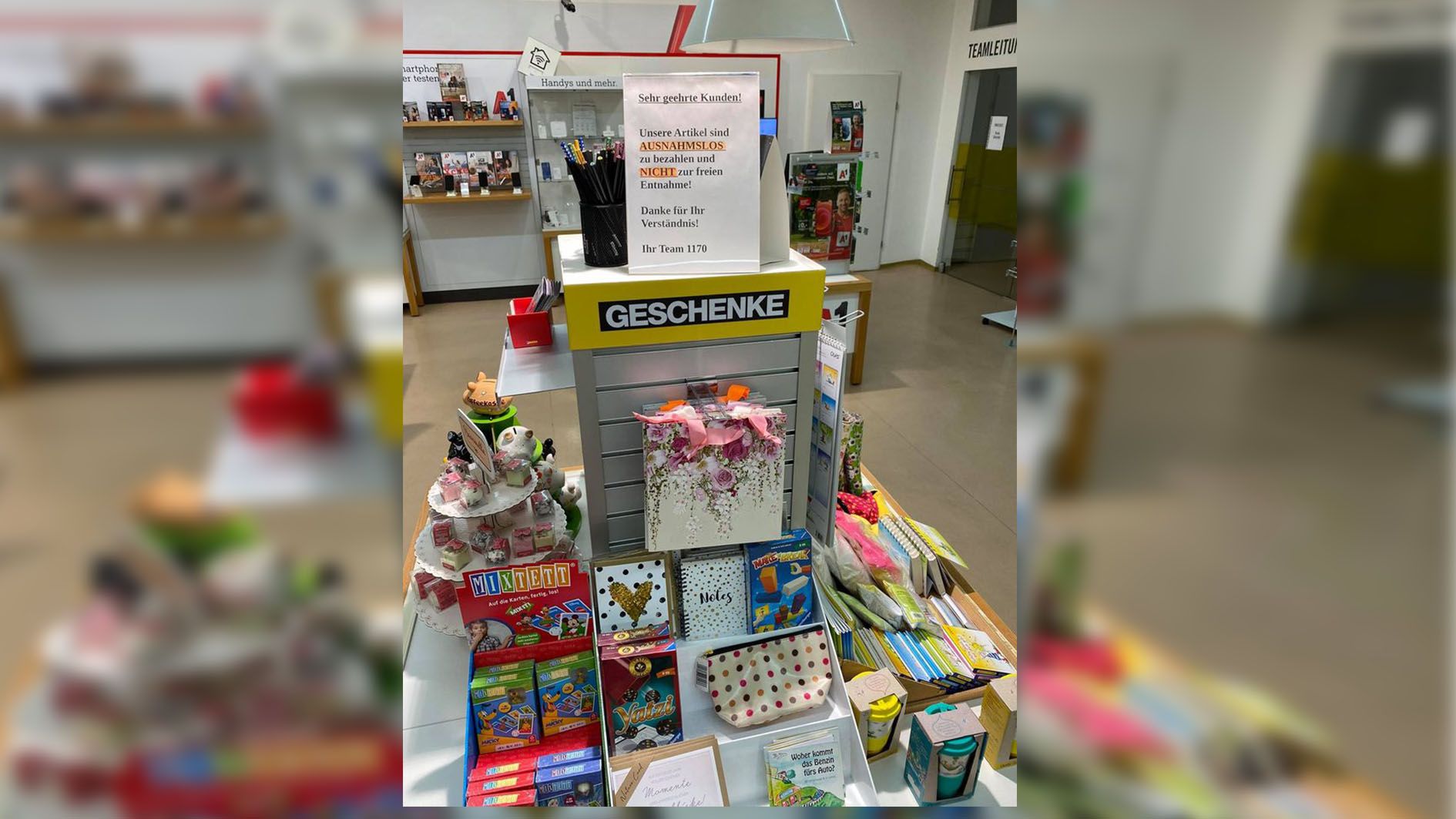 Geschenke aber nicht zu verschenken! 