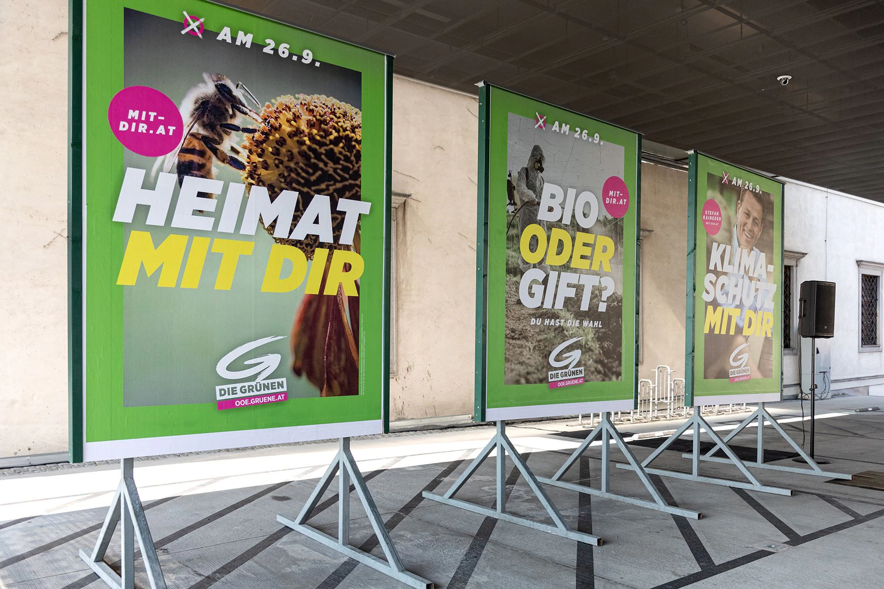Das "Bio oder Gift"-Plakat der Grünen in OÖ sorgt für viel Wirbel.