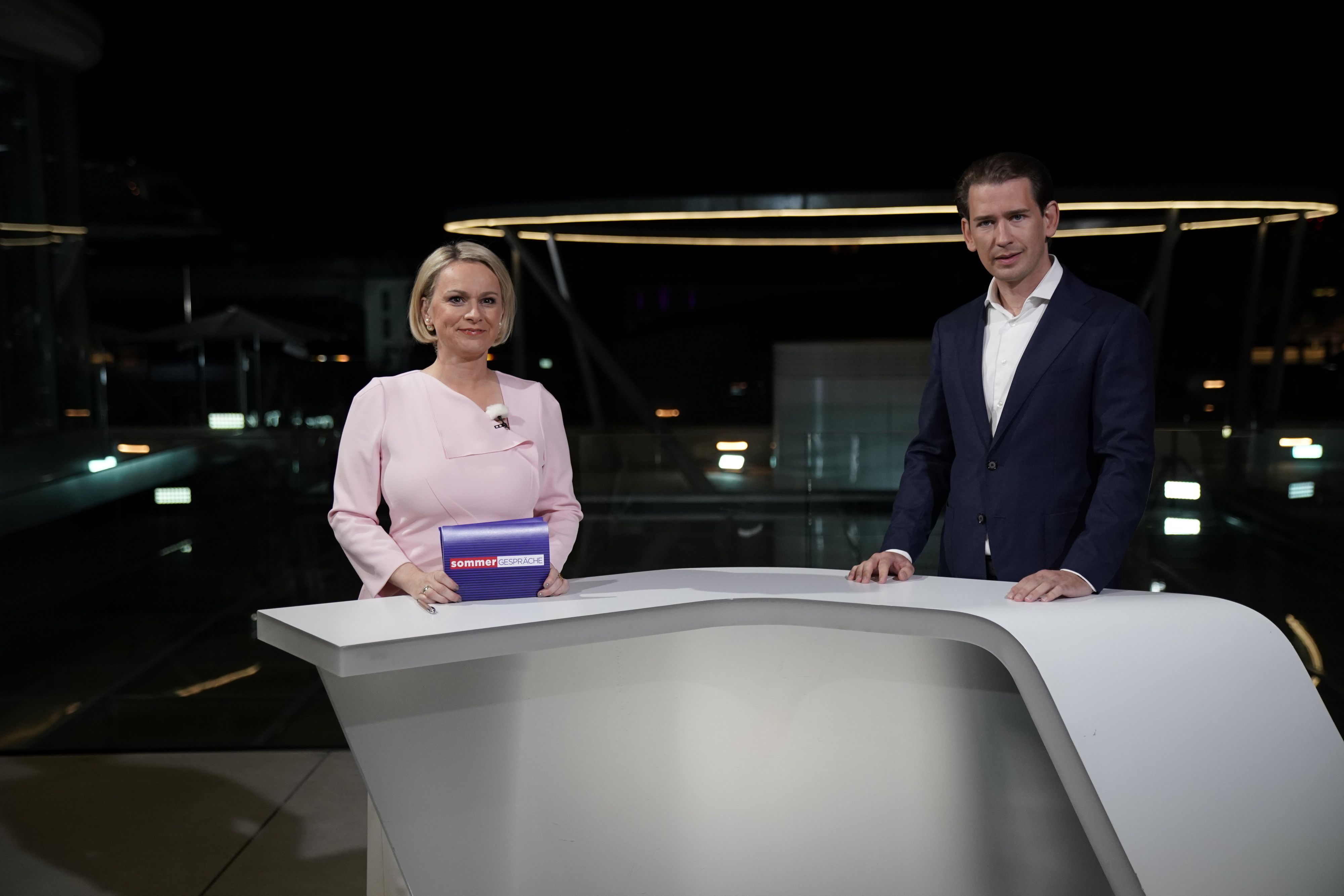 Bundeskanzler Sebastian Kurz (ÖVP) beim ORF-Sommergespräch am 06.09.2021