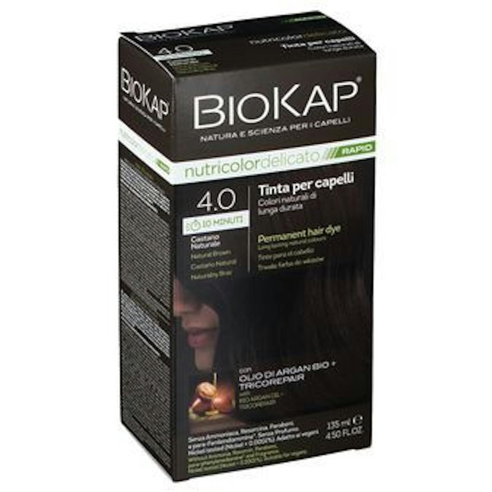 Biokap Haarfarbe mit Bio-Arganöl 4.0 Naturbraun