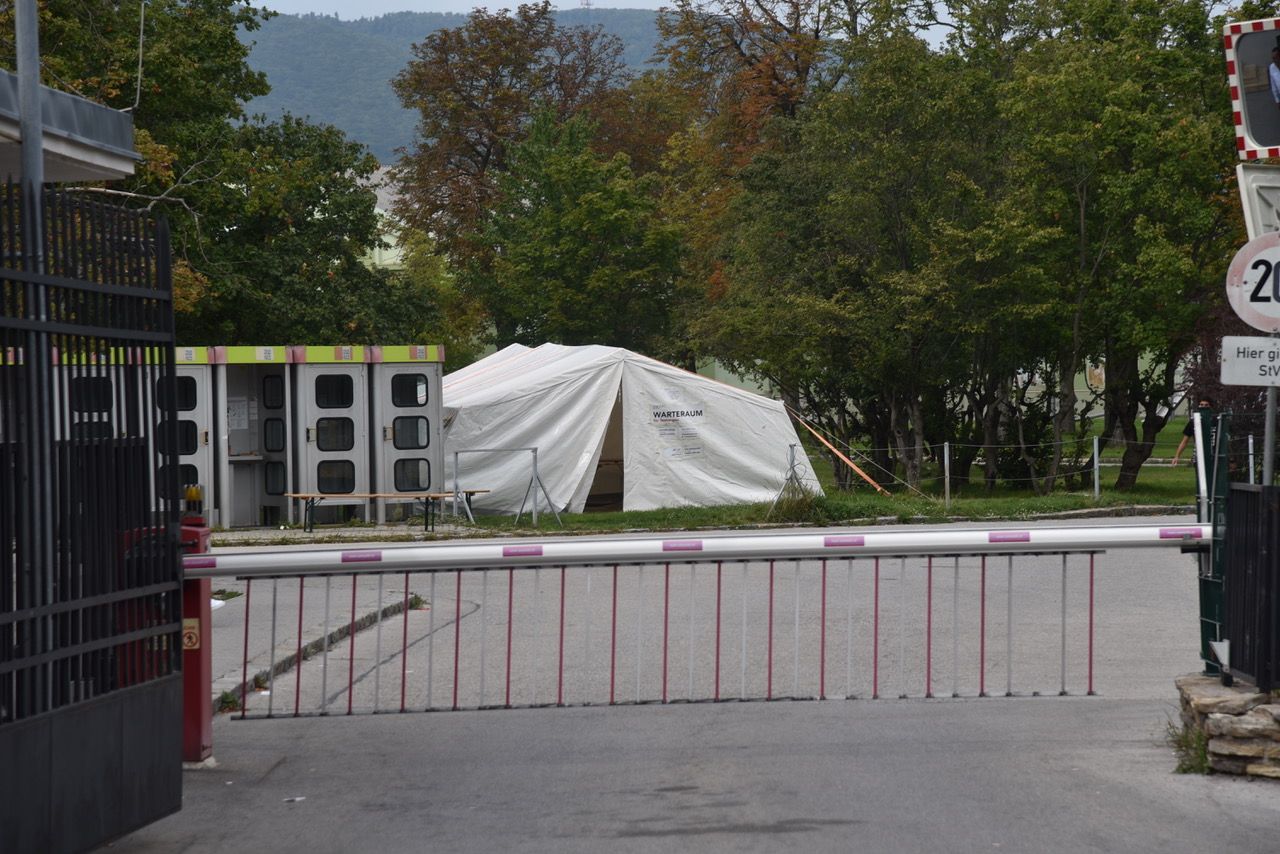 Erstaufnahmezentrum in Traiskirchen